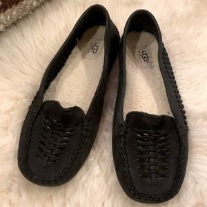 UGG Australian Leather Clary Moccasin Loafers black size 9